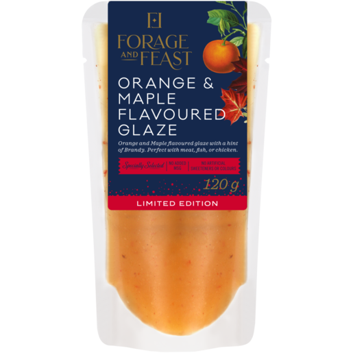 Forage And Feast Fresh Orange and Maple Flavoured Glaze 120g