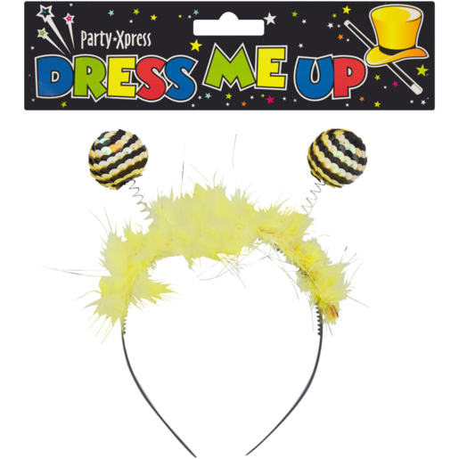 Party Xpress Dress Me Up Black & Yellow Bee Headpiece