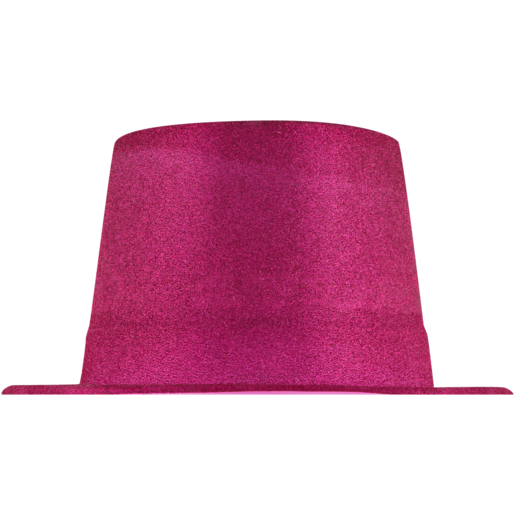 Party Xpress Pink Glitter Top Hat