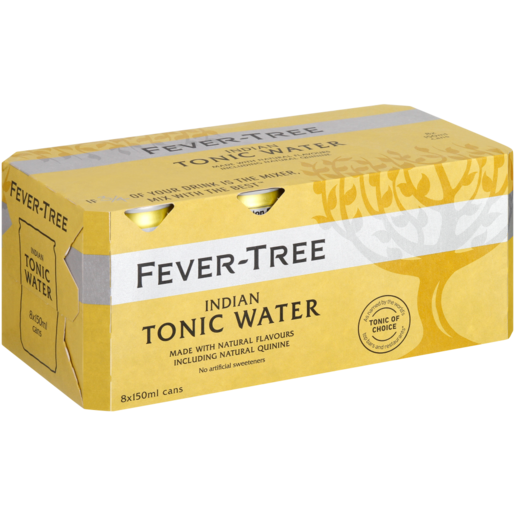 Fever Tree Premium Indian Tonic Water Cans 8 x 150ml