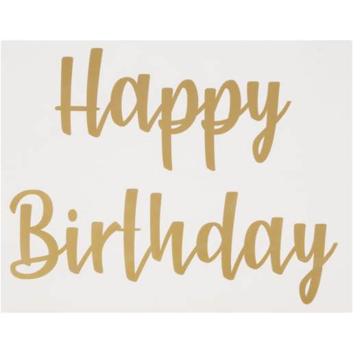 Party Xpress Gold Happy Birthday Sticker