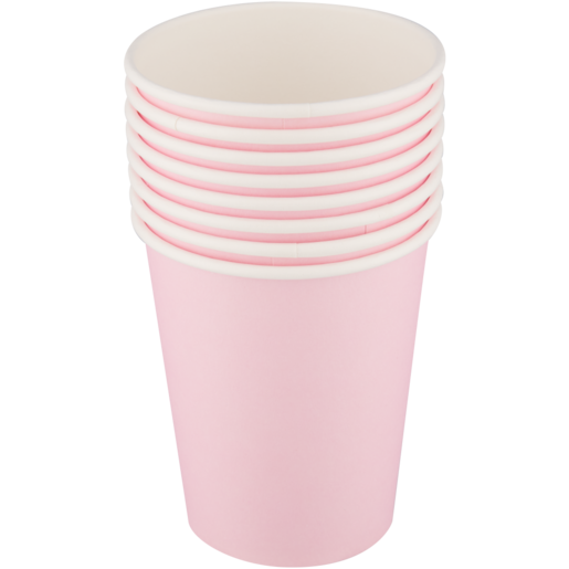 Occasions Light Pink Paper Cups 8 Pack