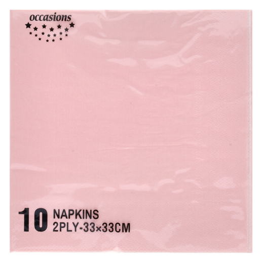 Occasions 2 Ply Napkins 33cmx33cm 10 Pack