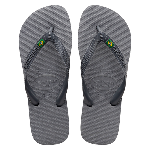 Havaianas Unisex Brazil Logo Grey Sandals 39/40