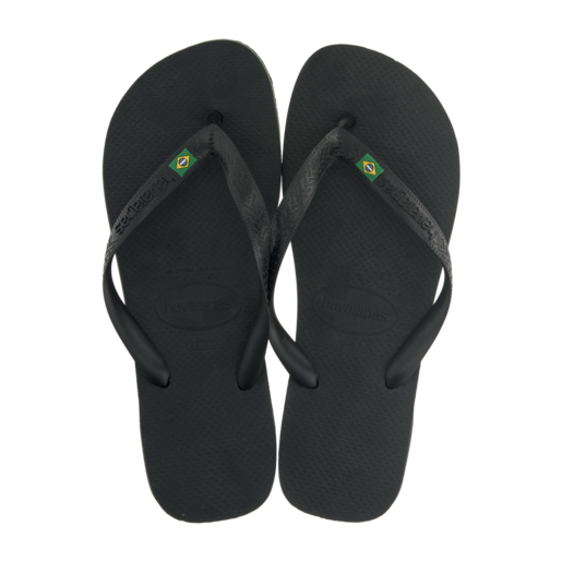 Havaianas Unisex Slim Sandals Brazil Black Size 37/38