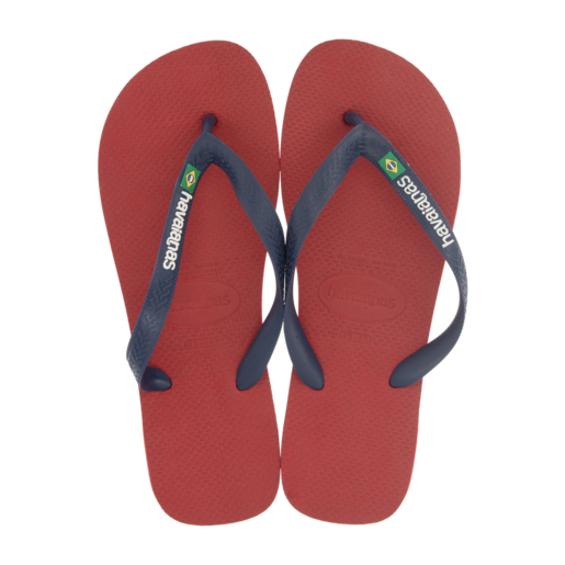 Havaianas Unisex Slim Sandals Brazil Red Size 45/46