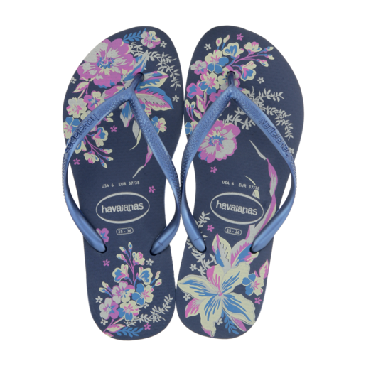 Havaianas Ladies Slim Organic Sandals Blue Size 39/40