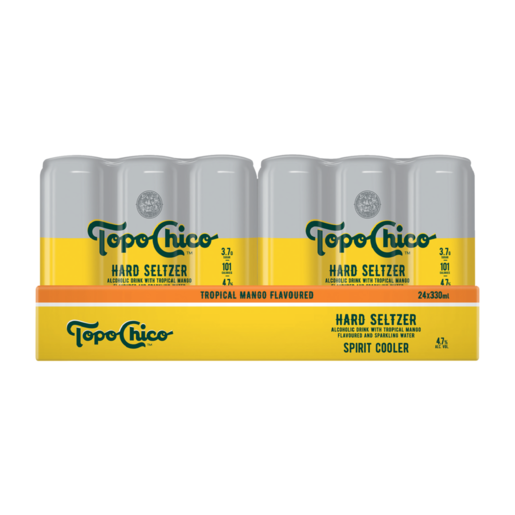 Topo Chico Tropical Mango Hard Spirit Cooler Cans 24 x 330ml