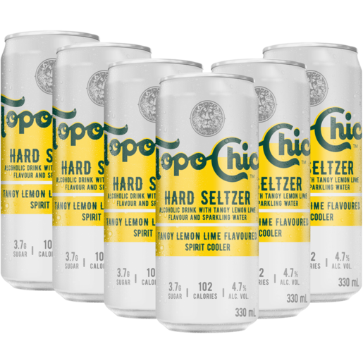 Topo Chico Lemon & Lime Flavoured Spirit Cooler Cans 6 x 330ml