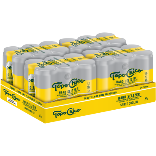 Topo Chico Tangy Lemon & Lime Hard Spirit Cooler Cans 24 x 330ml