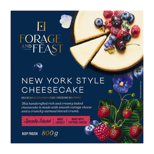 Forage And Feast Frozen New York Style Cheesecake 800g