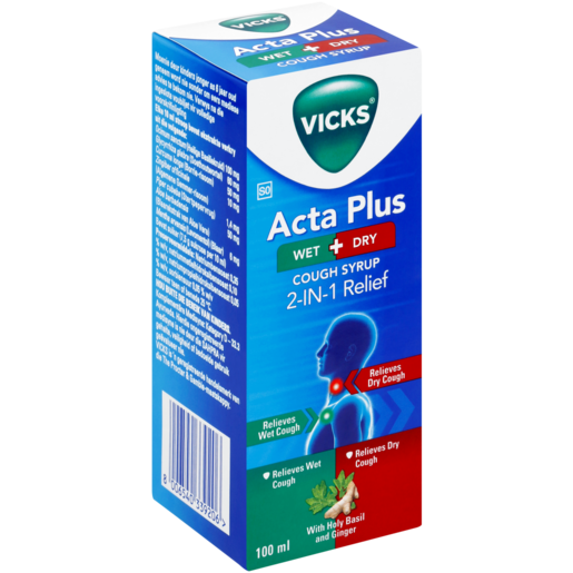 Vicks Acta Plus Wet & Dry Cough Syrup 100ml