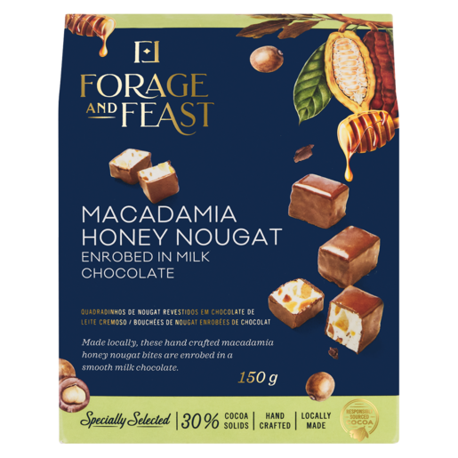 Forage And Feast Macadamia Honey Nougat 150g