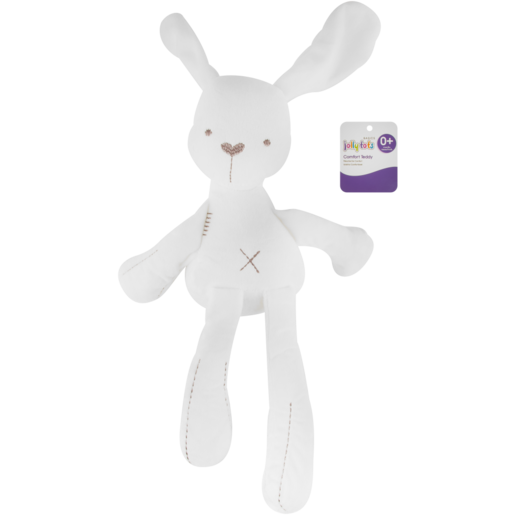 Jolly Tots Basics White Plush Comfort Teddy 0 Months +