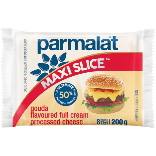 Parmalat Maxi Slice Gouda Flavoured Full Cream Processed Cheese Slices 200g