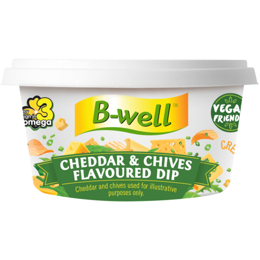 B-well Cheddar & Chives Flavoured Dip Tub 125g