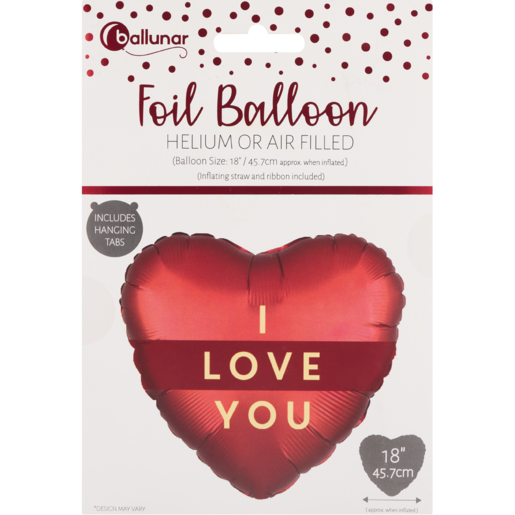 Ballunar I Love You Foil Balloon 48cm