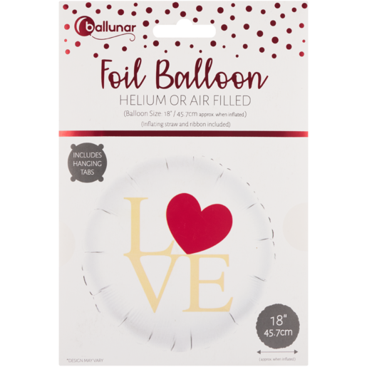 Ballunar Round Love Balloon 48cm
