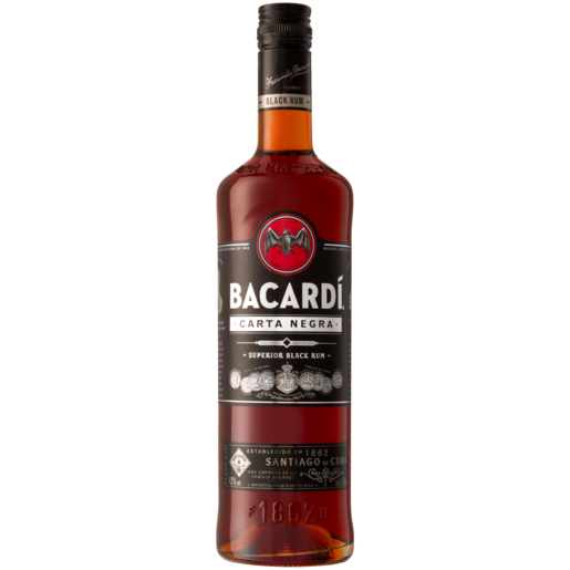 Bacardi Carta Negra Rum Bottle 750ml