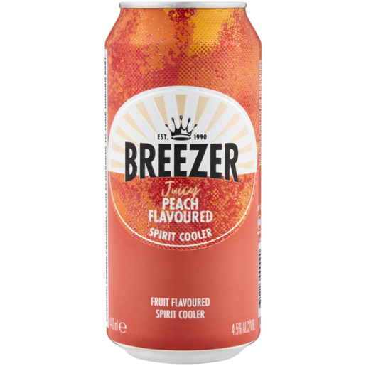 Bacardi Breezer Peach Flavour Spirit Cooler Can 440ml