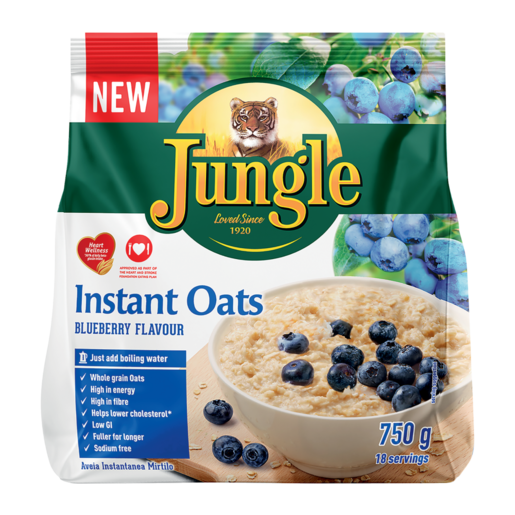 Jungle Blueberry Flavoured Instant Oats 750g