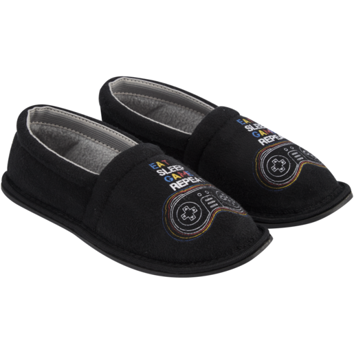 Boys Black Novelty Stokie Slippers (Assorted Product - Single Item)