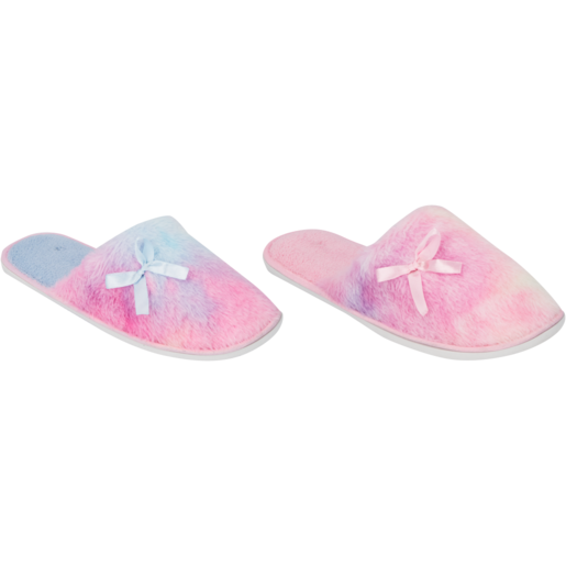 Ladies Multicoloured Slip On Slippers Size 3-8 (Assorted Sizes - Single Pair​)​