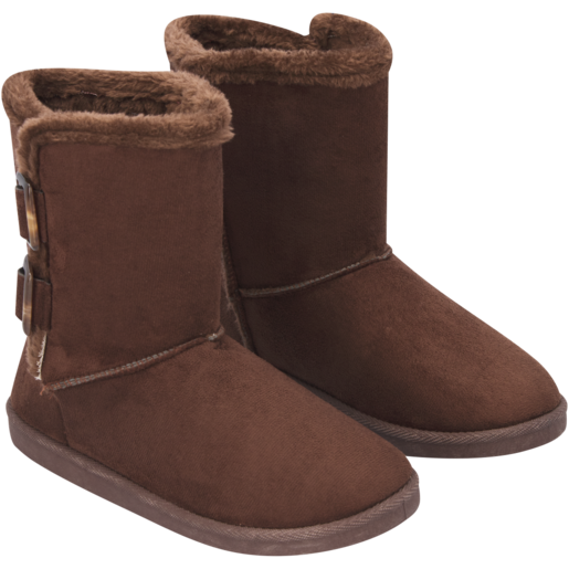 Ladies Brown Basic Boots Size 3-8