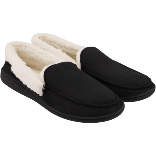 Mens Black & White Closed Back Slippers Size 6-11 (Assorted Sizes ...