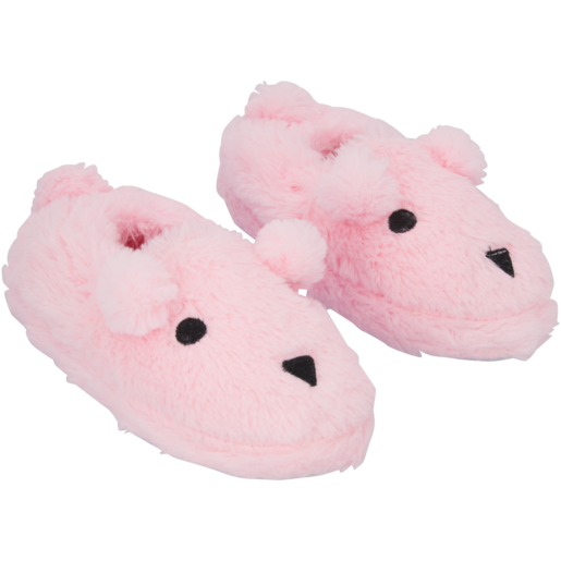Pink Girls Novelty Slippers Size 10-2