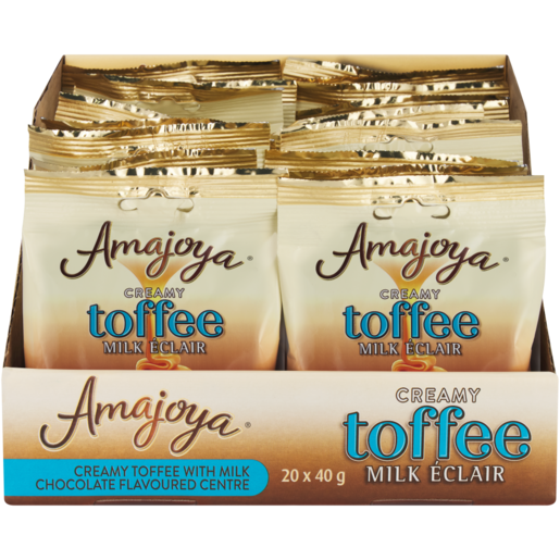 Amajoya Creamy Toffee Milk Eclair Sweets 20 x 40g
