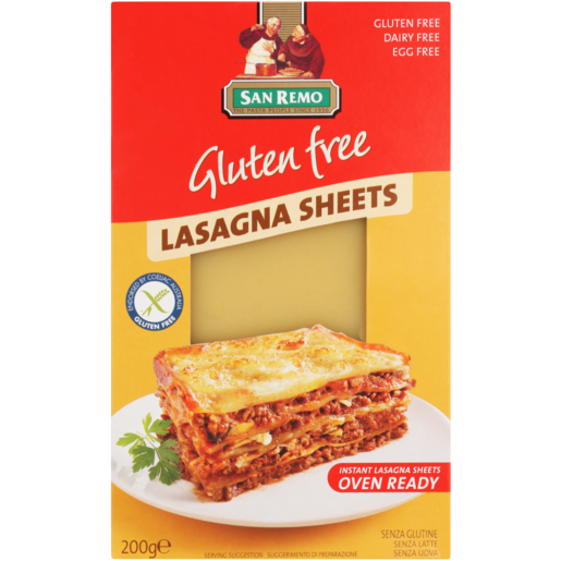 San Remo Gluten Free Instant Lasagne Sheets 200g