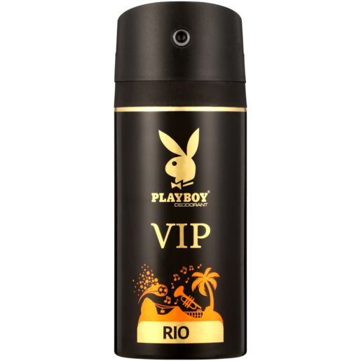 Playboy VIP Rio Mens Deodorant Aerosol 150ml | Male Spray Deodorant ...