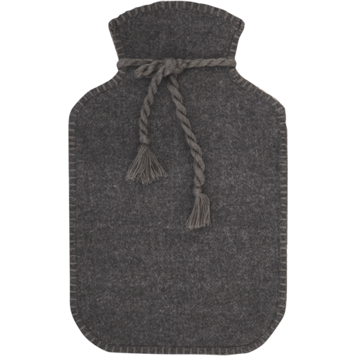 Hot Water Bottle With Grey Soft Touch Cover 2L