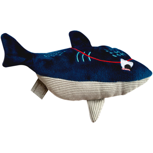 Takamisu Pirate Sammy Shark Plush Dog Toy With Squeaker