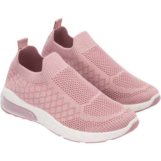 Ladies Pink Sport Sneakers Size 3-8