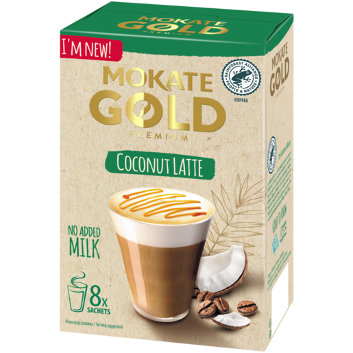 Mokate Gold Premium Coconut Milk Latte Sachets 8 Pack