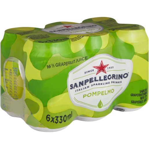 Sanpellegrino Pompelmo Sparkling Grapefruit Cans 6 x 330ml