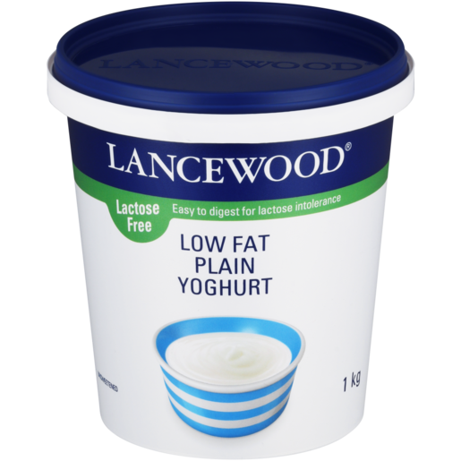 LANCEWOOD Plain Lactose Free Low Fat Yoghurt 1kg