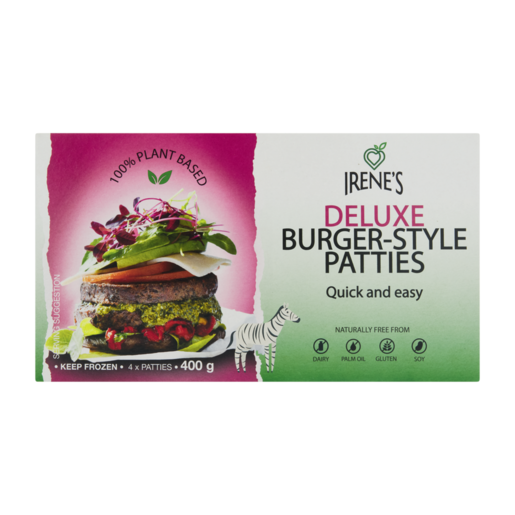Irene's Frozen Deluxe Burger-Style Patties 400g