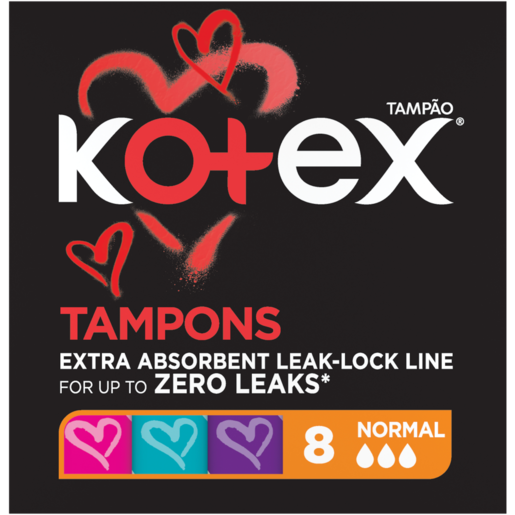 Kotex Normal Flow Tampons 8 Pack
