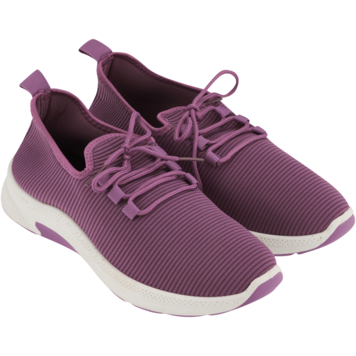Ladies Purple Lace Up Shoes Sizes 3-8