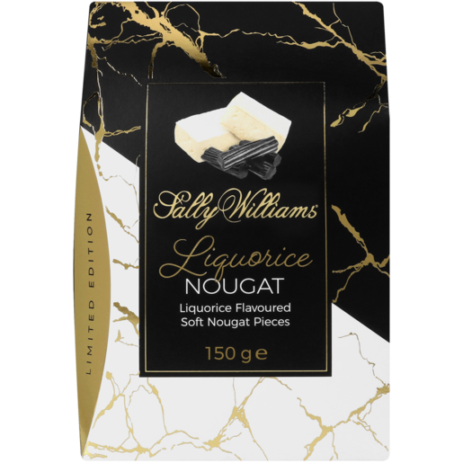 Sally Williams Limited Edition Liquorice Flavour Nougat Pieces 150g