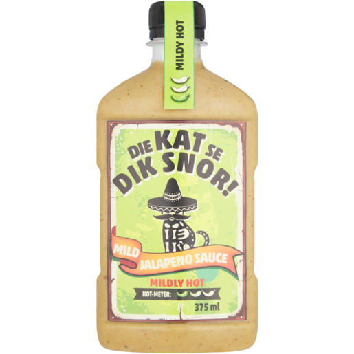 Die Kat Se Dik Snor! Mildly Hot Jalapeno Sauce 375ml