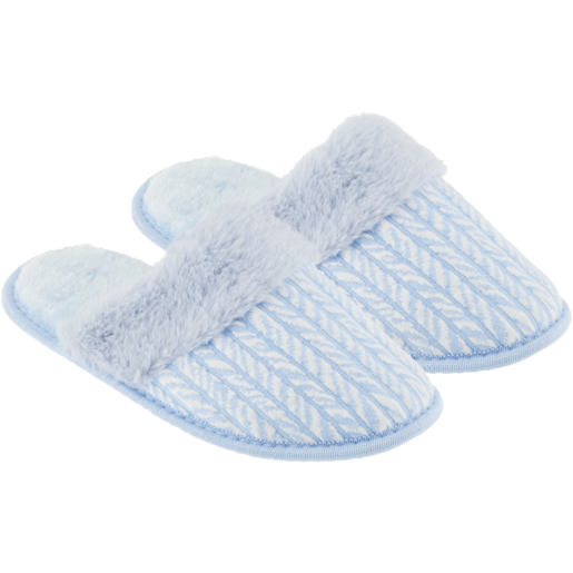 Light Blue Ladies Mule Slippers Size 3-8 | Slippers | Footwear ...
