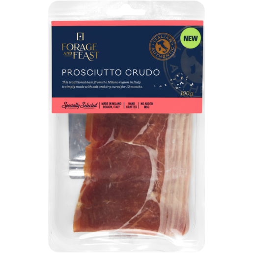 Forage And Feast Imported Prosciutto Crudo Ham 100g