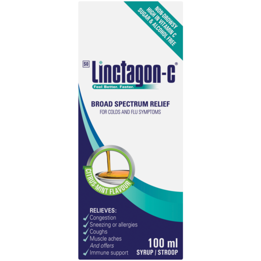 Linctagon-C Citrus Mint Cold & Flu Syrup 100ml