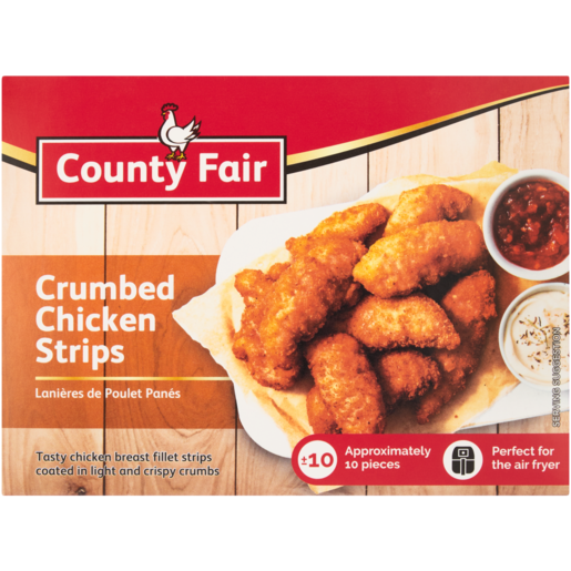 County Fair Frozen Crumbed Chicken Strips Box 400g