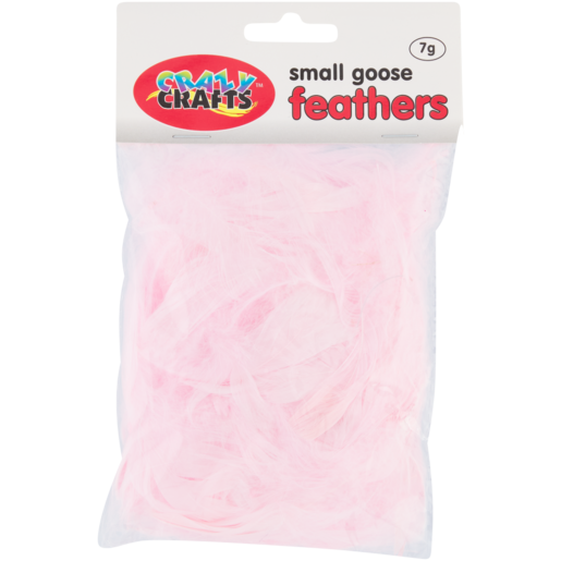 Crazy Crafts Light Pink Small Goose Feathers 7g