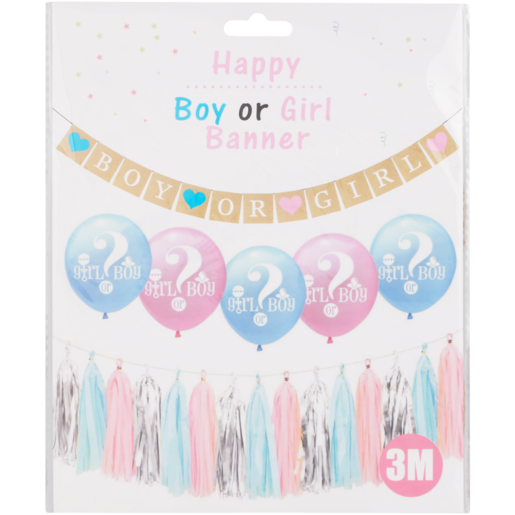 Party Xpress Blue Gender Reveal Bunting 3m